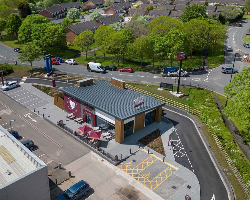 Aerial Shot showing new building